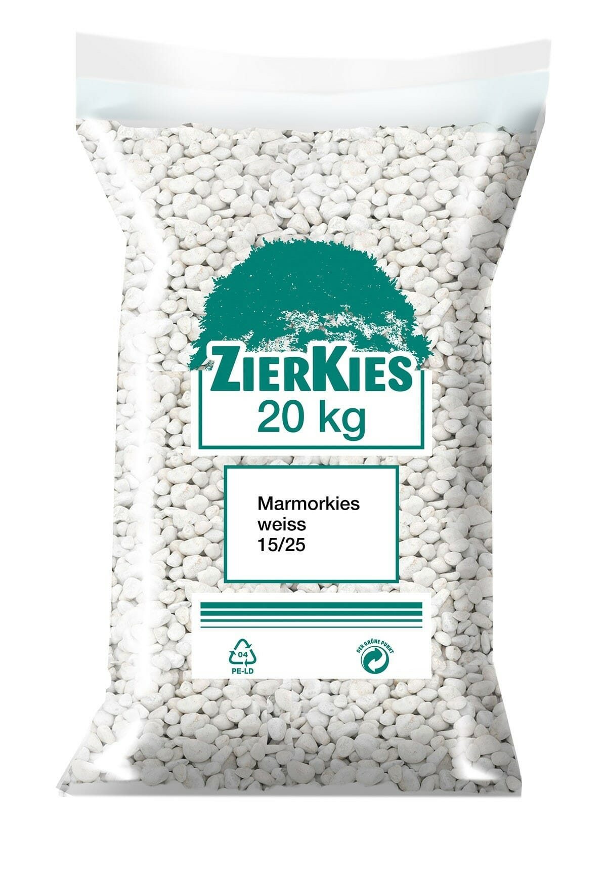 Marmorkies weiß in Verpackung