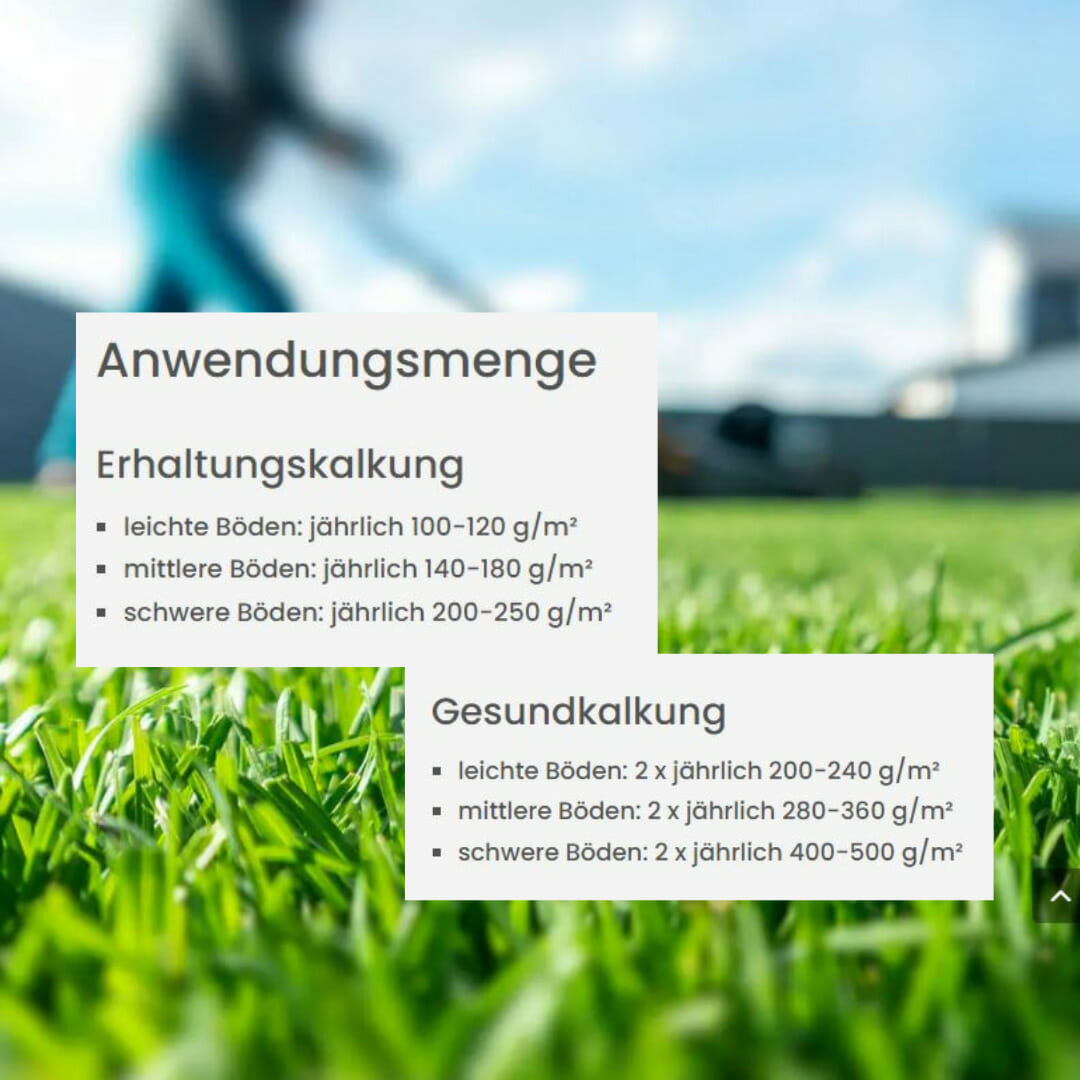Anwendung Rasenkalk